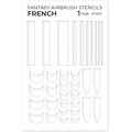 Airbrush Adhesive Stencils French 8070