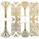 Superslim Waterdecals B&W Foil Gold #2 3005