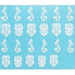 3D Waterdecals White Arabesques 3017
