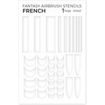 Airbrush Adhesive Stencils French 8070