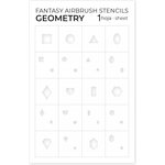 Airbrush Adhesive Stencils Geometry 8071