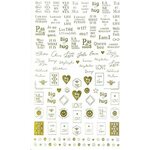 Text Stickers Gold 3062