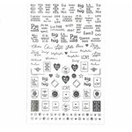 Text Stickers Silver 3063