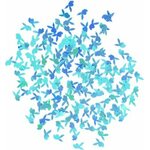 Flat Deco Blue Rabbits 2127