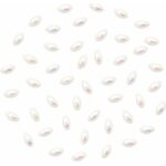 Pearls AB White Mini Oval 2848