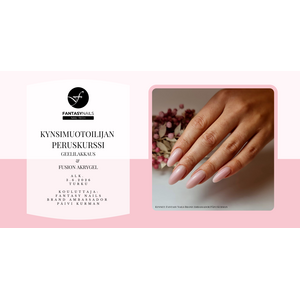 Peruskurssi geelilakkaus & Fusion akrygeeli alk. 3.6.2025 TURKU VARAUSMAKSU